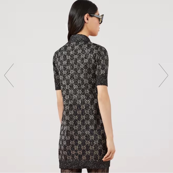 Gucci Women’s LAME GG Jacquard Polo Dress - Picture 5 of 11